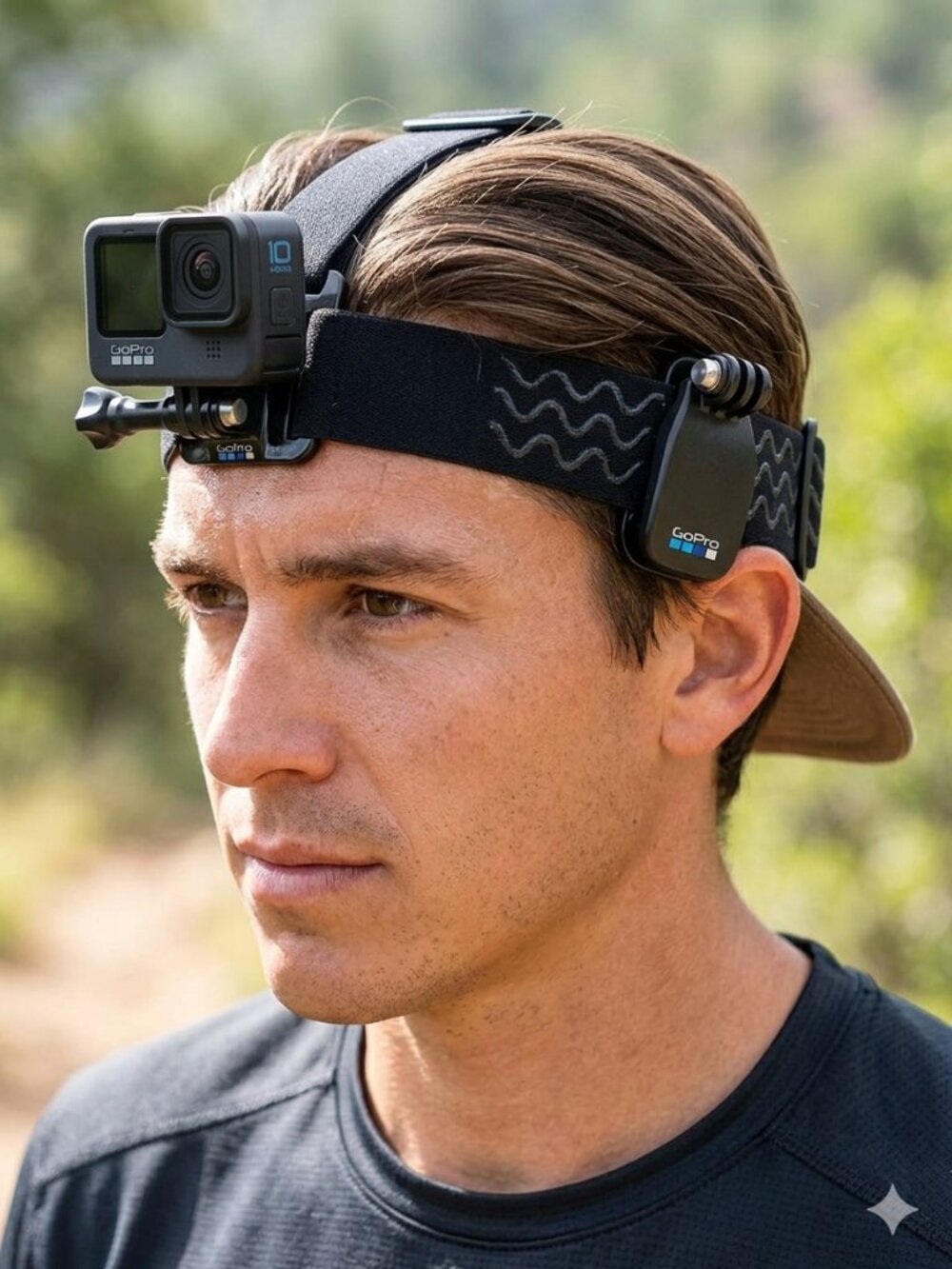 GoPro Strap Be A Hero Adjustable Head Strap with Two Accessories Black